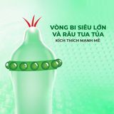 Bao cao su Firon Virex - Hộp 1 bao gai, 1 vòng bi siêu lớn + 1 bao Firon Rush ( - Hộp 2 cái) - Gwen Shop Chính Hãng