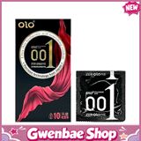Bao cao su siêu mỏng OLO Thin Square Black - Hộp 10 cái - Gwen Shop Chính Hãng
