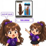 (Che Tên) Bao cao su donzen da nâu có nhánh có bi BC6004 [Mã CK-SP912053-05] Bảo Mật Tuyệt Đối