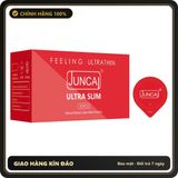 (Che Tên) Bao cao su Juncai Ultra Slim - Siêu mỏng 001- Trơn - Nhiều gel - Kéo dài thời gian - Hộp 10 bao Hộp Trắng Kín