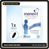 (Che Tên) [Hàng Chuẩn ÚC] Menevit - Hỗ trợ sinh sản sinh lý nam, tăng thụ thai 30 viên Hộp Trắng Kín