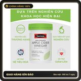 (Che Tên) Giảm Cân Giấm táo Swisse Apple Cider Vinegar 60 Viên giảm mỡ thừa giữ vóc dáng thon gọn đốt cháy mỡ thừa Hộp Trắng Kín