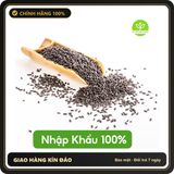 (Che Tên) Hạt Chia Đen, 100% Hữu Cơ, Nhập Khẩu Canada, Superfood Giảm Cân Ăn Kiêng - 500g/ 1Kg Hộp Trắng Kín