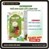 (Che Tên) Trà Sen Gạo Lứt Linh Chi Chính Hãng Cao Cấp giảm cân giảm béo ngủ ngon tuần hoàn máu tốt thanh nhiệt hộp 30 gói Cao Cấp Bảo Đảm