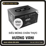 (Che Tên) Bao Cao Su Siêu Mỏng Olo 001mm Chân Thực Như Không Truyền Nhiệt, Nhiều Gel Bôi Trơn, Size 52mm Bảo Mật Tuyệt Đối