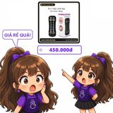 (Che Tên) Đèn pin 2 đầu mô phỏng cô bé & miệng - không chức năng rung - chất silicon mịn đẹp (tặng kèm gel) Hỗ Trợ 24/7