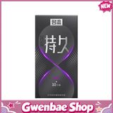 Bao cao su Mingliu Đồng Hồ Tím - Có hạt, kéo dài thời gian - Hộp 10 cái - Gwen Shop Chính Hãng