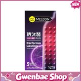 Bao cao su Meleon Performa Lasting 5 Times - Hạt nổi lớn, kéo dài thời gian gấp 5 lần - Hộp 12 cái - Gwen Shop Chính Hãng