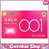 Bao cao su Meleon 001 Pink - Siêu mỏng, nhiều gel tạo trơn HA - Hộp 10 cái - Gwen Shop Chính Hãng