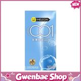 Bao cao su Meleon 001 Thin And Moist - Mỏng và ẩm - Hộp 10 cái - Gwen Shop Chính Hãng