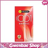 Bao cao su Meleon 001 Double Pleasure - Siêu mỏng, nhiều gel tạo trơn - Hộp 10 cái - Gwen Shop Chính Hãng