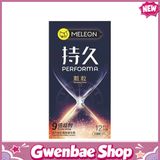 Bao cao su Meleon Performa Floating Point - Kéo dài thời gian gấp 9 lần, hạt nổi - Hộp 12 cái - Gwen Shop Chính Hãng