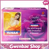 Bao cao su Human - Hương dâu, điểm nổi - Hộp 120 cái - Gwen Shop Chính Hãng
