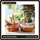 (Che Tên) Giỏ Mây Tre Thủ Công Vintage Nhỏ Xinh - Phụ Kiện Chụp Ảnh Dã Ngoại, Decor Tết và Noel, Đựng Đồ Thông Minh Giao Nhanh Toàn Quốc