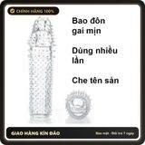 (Che Tên) Bao cao su đôn dên tăng kích thước – Gai mịn – Tái sử dụng nhiều lần Hỗ Trợ 24/7