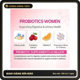 SresXrefas Probiotics Women 60 Tỷ Lợi Khuẩn 15 Chủng Men Vi Sinh Nữ Hỗ Trợ Tiêu Hóa, Tăng Miễn Dịch Và Tiết Niệu Giao Trong Ngày