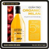 (Che Tên) [Tặng 25g muối hồng] Giấm Táo Các Loại Detox Hữu Cơ ANDREA MILANO Có Giấm Cái Aceto Ý Giảm Cân Thải Độc 500ml Bảo Mật Tuyệt Đối
