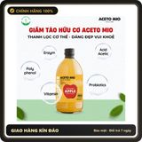 (Che Tên) Giấm Táo, Giấm Lựu Hữu Cơ Aceto Mio - Ý - Dấm Táo Giảm Cân Ăn Kiêng Eatclean [ Tặng Cốc Đong] Hộp Trắng Kín