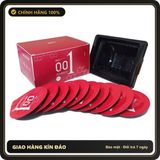 (Che Tên) Bao Cao Su OLo 0.01 Đỏ, Bcs Siêu Mỏng, Nóng Ấm, Nhiều Gel Bôi Trơn, Size 52mm (Hộp 10C) | Shop_taza - Hàng Mới Về