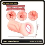 Âm đạo giả nguyên khối Jiuai Shadow Beast 130gr chính hãng - rung êm không tiếng động, chống nước, chất liệu an toàn cho da - giao hàng che tên kín đáo