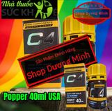 Popper C4 40ml USA, Hàng Chính Hãng, Cực Mạnh, Siêu Phê, Tặng Kèm thêm Popper 10ml C4 USA Và Bao Durex Hộp 3 Cái 