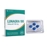 Hàng Nội Địa Cao Cấp - Viên hỗ trợ tăng cường sinh lý nam Lunagra 100 4 Viên Sildenafil 100 mg 4 viên - hàng nhập khẩu, 