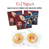 Phiên Bản Chính Hãng - Bao Su Cao Cấp HBM 9 Bi Silicon Mềm - Hộp 2 Cái - Kéo Dài Quan Hệ mẫu 2 IRIS MEN - ôm sát cảm giá