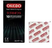 Phiên Bản Chính Hãng - Bao Su Cao Cấp Okedo Super Dotted & Long Last hộp 10 chiếc kéo dài thời gian - ôm sát cảm giác th