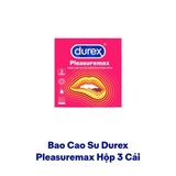Hàng Chuẩn Nhập Khẩu - Bao Su Cao Cấp durex, hộp 3 cái, có gai, sản phẩm mẫu 2 3 - ôm sát cảm giác thật, giao hàng kín đ