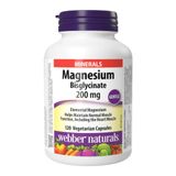 Hàng Nội Địa Cao Cấp - Viên Hỗ Trợ bổ sung magie Webber Naturals Magnesium Bisglycinate 200mg - Hỗ trợ sức khỏe, hấp thu