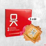 Dòng Cao Cấp Chính Hãng - Bao Su Cao Cấp OKHQ hộp 3 cái an toàn chất lượng - ôm sát cảm giác thật, giao hàng kín đáo