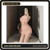 Váy Ngủ Ren Mềm Mịn Có Đệm Lót Gợi N291 Nude chính hãng - phối ren, co giãn thoải mái, freesize - giao hàng che tên kín đáo