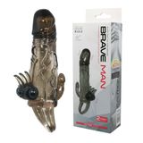 Sản Phẩm Chính Hãng Loại 1 - Bao Su Cao Cấp Đôn Dên Rung 2 Đầu Có Quai Đeo Brave Man BAILE 6.59 inch - ôm sát cảm giác t