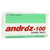 Hàng Chuẩn Nhập Khẩu - Viên Hỗ Trợ Phái Mạnh Androz 100 Sildenafil Tablets 1 BLISTER STRIP OF 4 TABLETS EACH - hàng nhập