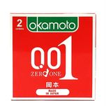Dòng Cao Cấp Chính Hãng - Bao Su Cao Cấp Okamoto 0.01 Zero One Nhật Bản mẫu 2 0.01mm - ôm sát cảm giác thật, giao hàng k