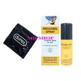 Hàng Nội Địa Cao Cấp - Combo kéo dài ổn định lâu dài Bao Su durex 1 chiếc tặng lọ xịt đức 45ml procomil mẫu 2 - hỗ trợ k