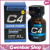 Chai Hít Tăng Khoái Cảm Kích Thích Bao Phê Popper C4 Super Power Blue 10ml - Poppers Giá Rẻ - Gwenshop Chính Hãng