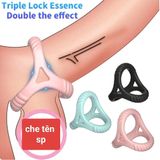 Dòng Cao Cấp Chính Hãng - Vòng Silicon Hỗ Trợ dương vật, giúp cương cứng,lâu ra, chống xìu Triple Lock Essence, giao hàn