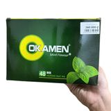 Bản Nhập Khẩu Cao Cấp - Bao Su Cao Cấp Gia Đình Okamen Mint Flavour Hộp 144 Cái Hương Bạc Hà 48 BOX - ôm sát cảm giác th