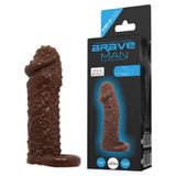 Hàng Chuẩn Nhập Khẩu - Bao Su Cao Cấp Đôn Dên Brave Man Gai Siêu Mềm Có Quai Đeo BAILE - ôm sát cảm giác thật, giao hàng