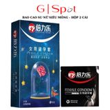Hàng Chuẩn Nhập Khẩu - Bao Su Cao Cấp Dành Cho Nữ Siêu Mỏng - Hộp 2 Cái Baili Le 2 cái - ôm sát cảm giác thật, giao hàng