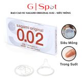 Sản Phẩm Chính Hãng Loại 1 - Bao Su Cao Cấp Sagami Original 0.02 - Siêu Mỏng Nhiều Gel - Hộp 2 Cái mẫu 2 0.02 - ôm sát c