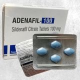 Adenafil - Vỉ 4 Viên Uống 100mg Tăng Cường Phong Độ Mẫu Mới - hàng chuẩn nguồn gốc rõ ràng, hạn dùng in rõ trên hộp, đóng gói kín đáo