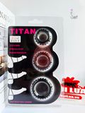 Bộ 3 vòng đeo dương vật Titan chống xuất chính hãng - sạc USB, silicone y tế, chất liệu an toàn cho da - giao hàng che tên kín đáo