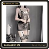 Váy Ngủ Ôm Body Phối Ren Xuyên Thấu N806 chính hãng - co giãn thoải mái, freesize, ôm body tôn dáng - giao hàng che tên kín đáo