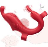 Máy rung ngón tay Rabbit 2 đầu kích thích chính hãng - 9 mức rung, rung êm không tiếng động, silicone cao cấp - giao hàng che tên kín đáo