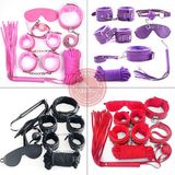 Bộ dụng cụ 7 món chơi bdsm Màu đỏ chính hãng - chất liệu an toàn cho da, dễ vệ sinh, êm ái khi dùng - giao hàng che tên kín đáo