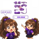 Bộ dụng cụ 7 món chơi bdsm Màu tím chính hãng - chất liệu an toàn cho da, dễ vệ sinh, êm ái khi dùng - giao hàng che tên kín đáo