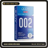 Bao cao su Jiuuy 002 Water Moisture siêu mỏng chính hãng - siêu mỏng 0.02mm, nhiều gel bôi trơn, hộp 10 cái - giao hàng che tên kín đáo