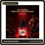 Tinh Dầu Hít Thư Giãn Dành Cho Người Lớn Popper PWD USA Strenge Raw - Chai 10ml - Snapshop Chính Hãng